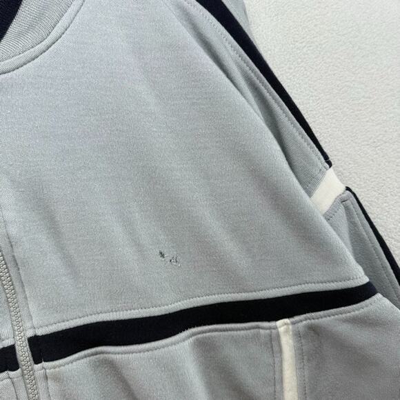 Vintage Christian Dior Track Jacket Men's XL Blue Gray Zip Pockets Monsieur 80s - Picture 2 of 11